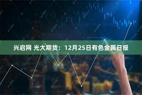 兴启网 光大期货：12月25日有色金属日报